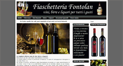 Desktop Screenshot of fiaschetteriafontolan.it